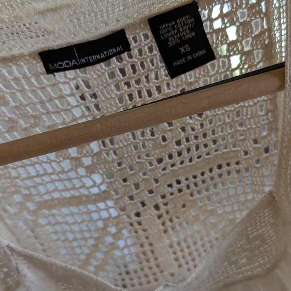 Moda International White Ruffle Blouse - Picture 3 of 8